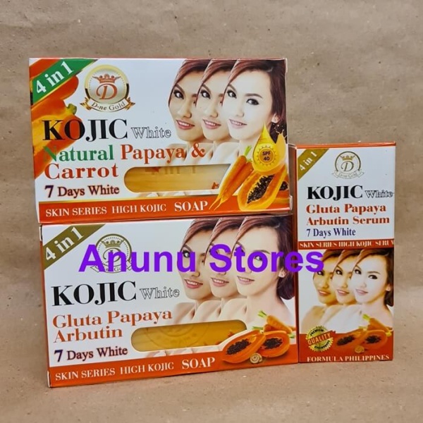 Kojic White  4 in 1  Gluta Papaya Arbutin Products